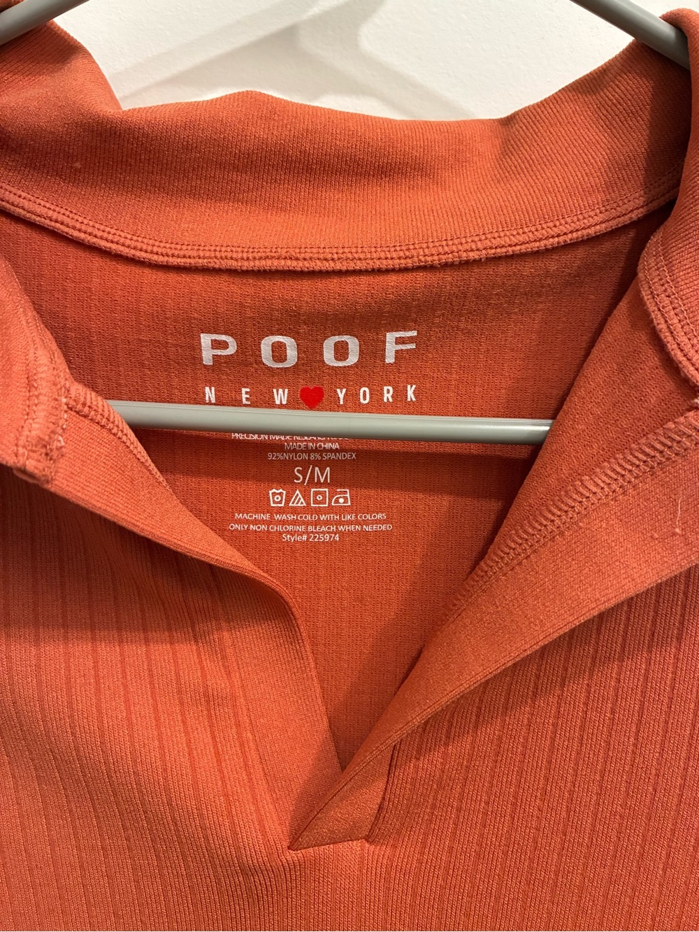 Poof! Rust Orange Ribbed Mini Dress - Picture 3 of 5